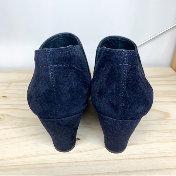 Paul Green Munchen Navy Suede Heels - Picture 4 of 9